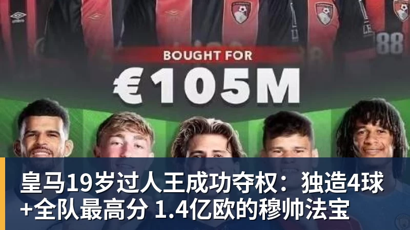 皇马19岁过人王成功夺权：独造4球+全队最高分 1.4亿欧的穆帅法宝
